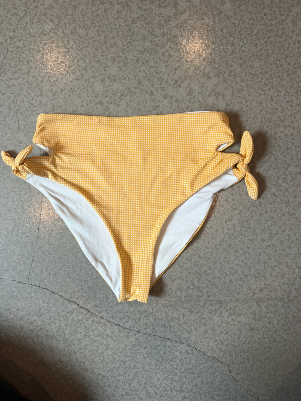 l*space Yellow High-Waist Bikini Bottoms with Side Ties